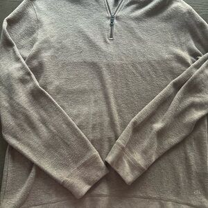 Banana Republic Men's Taupe Zip-Up Sweater